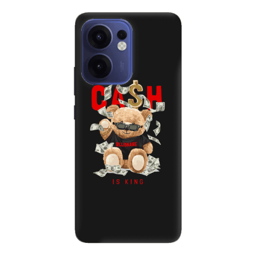 Oppo Reno 13 F Cash is king Black Colored Silicone TPU Θήκη